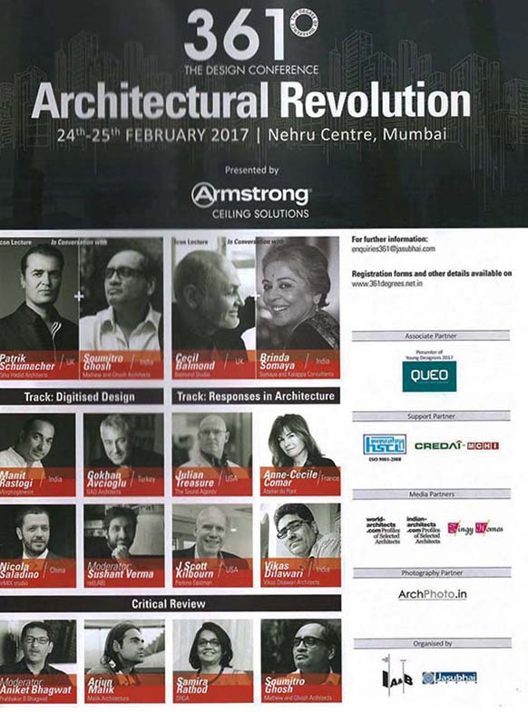 361 Degrees Conference 2017 announcement; Indian Architect and Builder Magazine - Vol 30 (6).